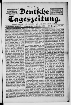 Deutsche Tageszeitung vom 16.10.1898