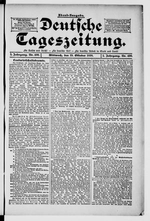 Deutsche Tageszeitung vom 19.10.1898