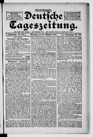 Deutsche Tageszeitung vom 24.10.1898