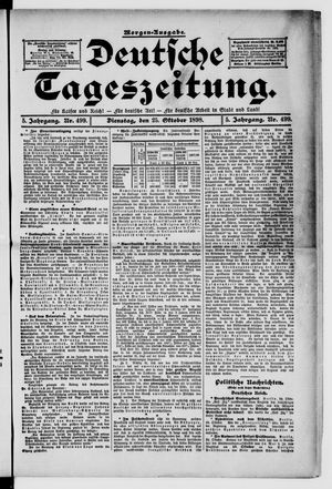 Deutsche Tageszeitung on Oct 25, 1898