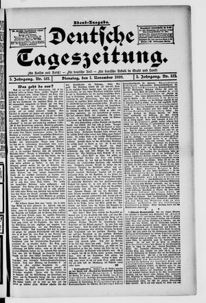 Deutsche Tageszeitung vom 01.11.1898