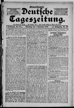 Deutsche Tageszeitung vom 01.11.1898