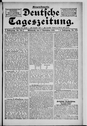 Deutsche Tageszeitung on Nov 2, 1898