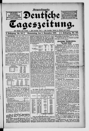 Deutsche Tageszeitung vom 03.11.1898