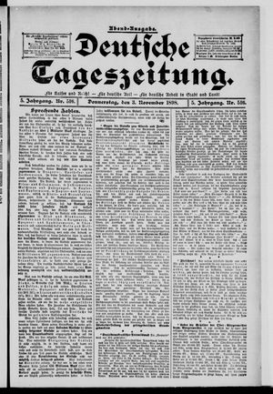 Deutsche Tageszeitung vom 03.11.1898