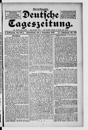 Deutsche Tageszeitung vom 05.11.1898