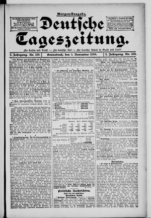 Deutsche Tageszeitung vom 05.11.1898