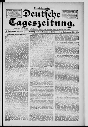 Deutsche Tageszeitung on Nov 7, 1898