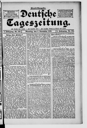 Deutsche Tageszeitung on Nov 8, 1898