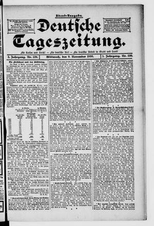 Deutsche Tageszeitung vom 09.11.1898