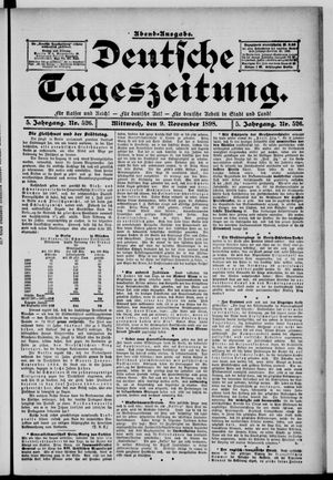 Deutsche Tageszeitung vom 09.11.1898