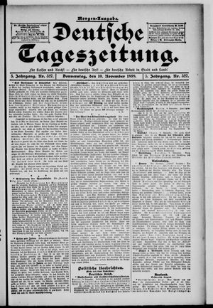 Deutsche Tageszeitung on Nov 10, 1898