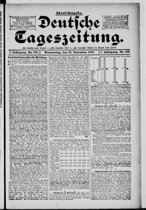 Deutsche Tageszeitung on Nov 10, 1898