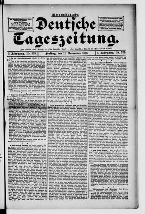 Deutsche Tageszeitung vom 11.11.1898