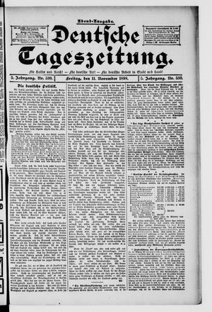 Deutsche Tageszeitung vom 11.11.1898