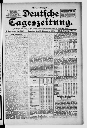 Deutsche Tageszeitung vom 13.11.1898