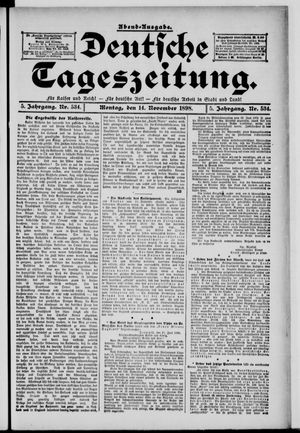 Deutsche Tageszeitung vom 14.11.1898