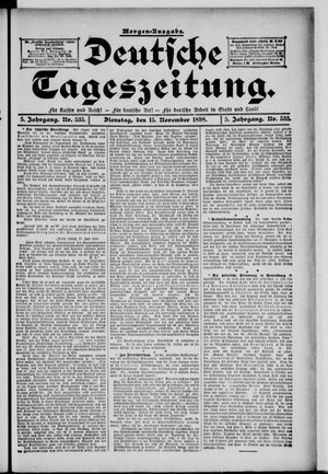 Deutsche Tageszeitung on Nov 15, 1898