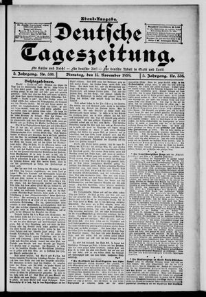 Deutsche Tageszeitung on Nov 15, 1898