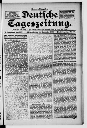 Deutsche Tageszeitung vom 16.11.1898