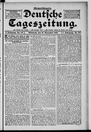 Deutsche Tageszeitung vom 16.11.1898
