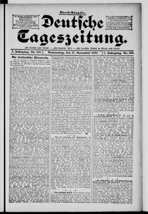 Deutsche Tageszeitung on Nov 17, 1898