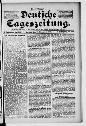 Deutsche Tageszeitung vom 18.11.1898