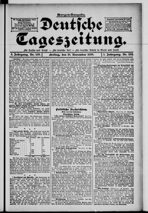 Deutsche Tageszeitung vom 18.11.1898