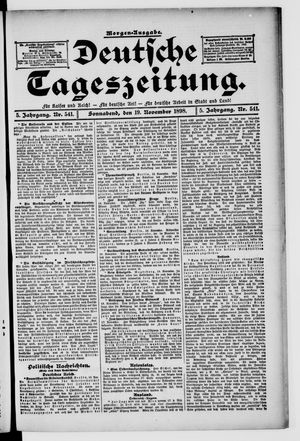Deutsche Tageszeitung vom 19.11.1898