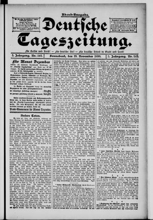 Deutsche Tageszeitung vom 19.11.1898