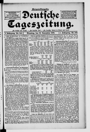 Deutsche Tageszeitung vom 22.11.1898