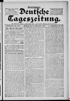 Deutsche Tageszeitung on Nov 25, 1898
