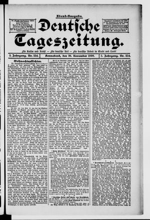 Deutsche Tageszeitung on Nov 26, 1898