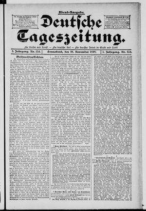 Deutsche Tageszeitung on Nov 26, 1898