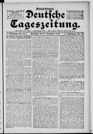 Deutsche Tageszeitung on Nov 27, 1898