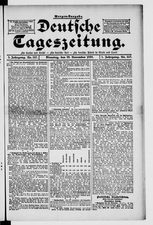 Deutsche Tageszeitung vom 29.11.1898