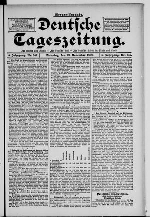 Deutsche Tageszeitung vom 29.11.1898