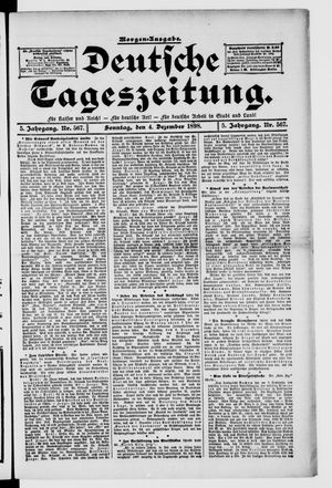Deutsche Tageszeitung vom 04.12.1898