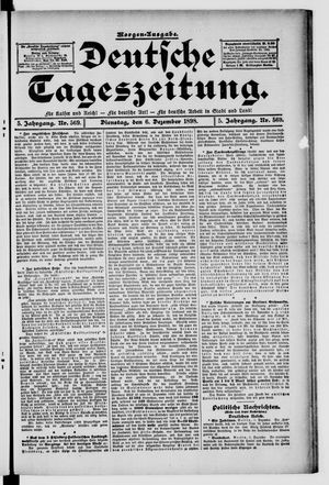 Deutsche Tageszeitung vom 06.12.1898