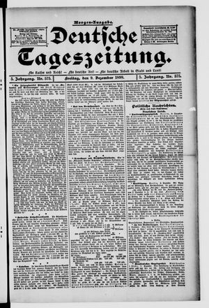 Deutsche Tageszeitung vom 09.12.1898
