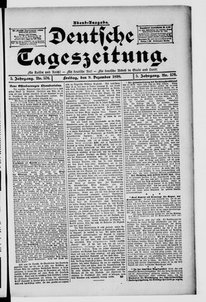 Deutsche Tageszeitung vom 09.12.1898