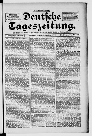Deutsche Tageszeitung vom 12.12.1898