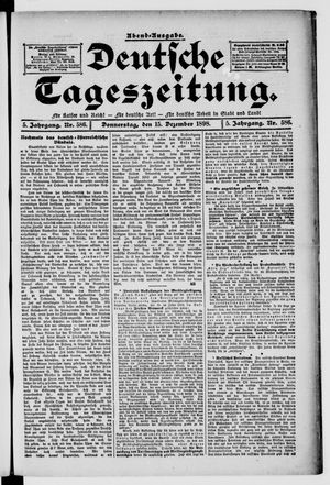 Deutsche Tageszeitung vom 15.12.1898