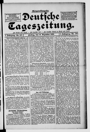 Deutsche Tageszeitung vom 16.12.1898