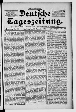Deutsche Tageszeitung vom 16.12.1898