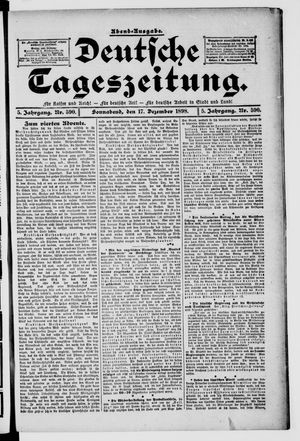 Deutsche Tageszeitung vom 17.12.1898