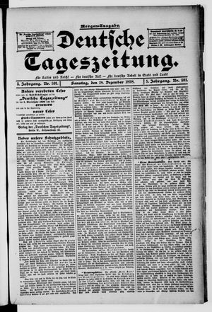 Deutsche Tageszeitung on Dec 18, 1898