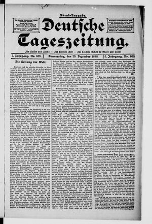 Deutsche Tageszeitung vom 29.12.1898