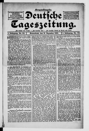 Deutsche Tageszeitung on Dec 31, 1898