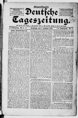 Deutsche Tageszeitung vom 01.01.1899